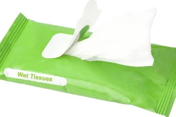 wet tissue